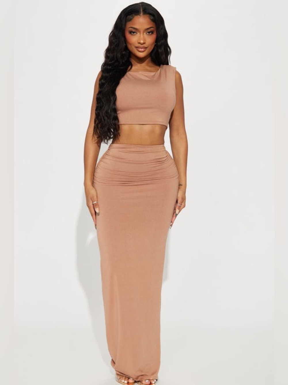 Fashion Nova Angela Butter Snatch Skirt Set - Mocha